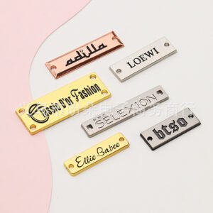 Etiqueta acrílica para moda