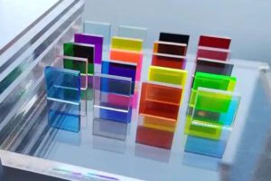 Cor da folha de acrílico