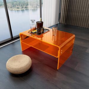 Secretária em acrílico transparente personalizada