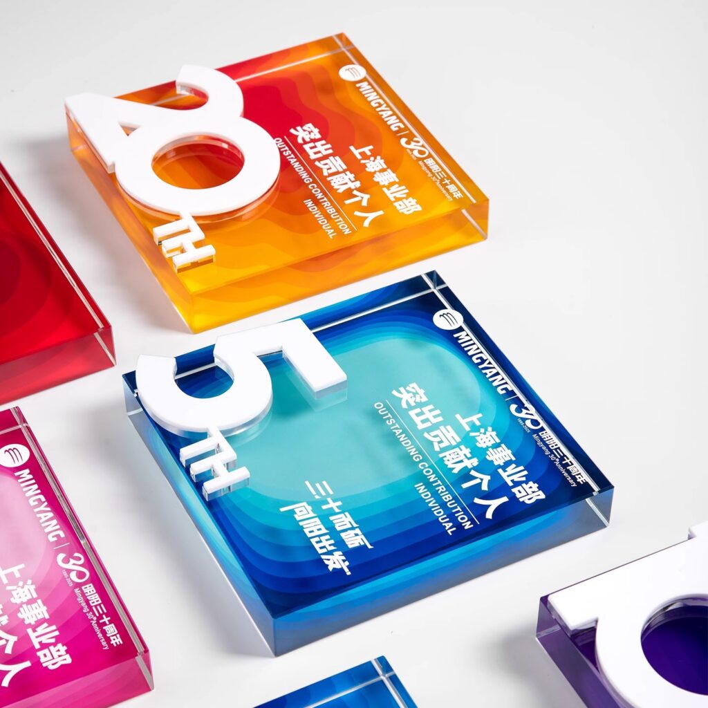 Troféu em acrílico