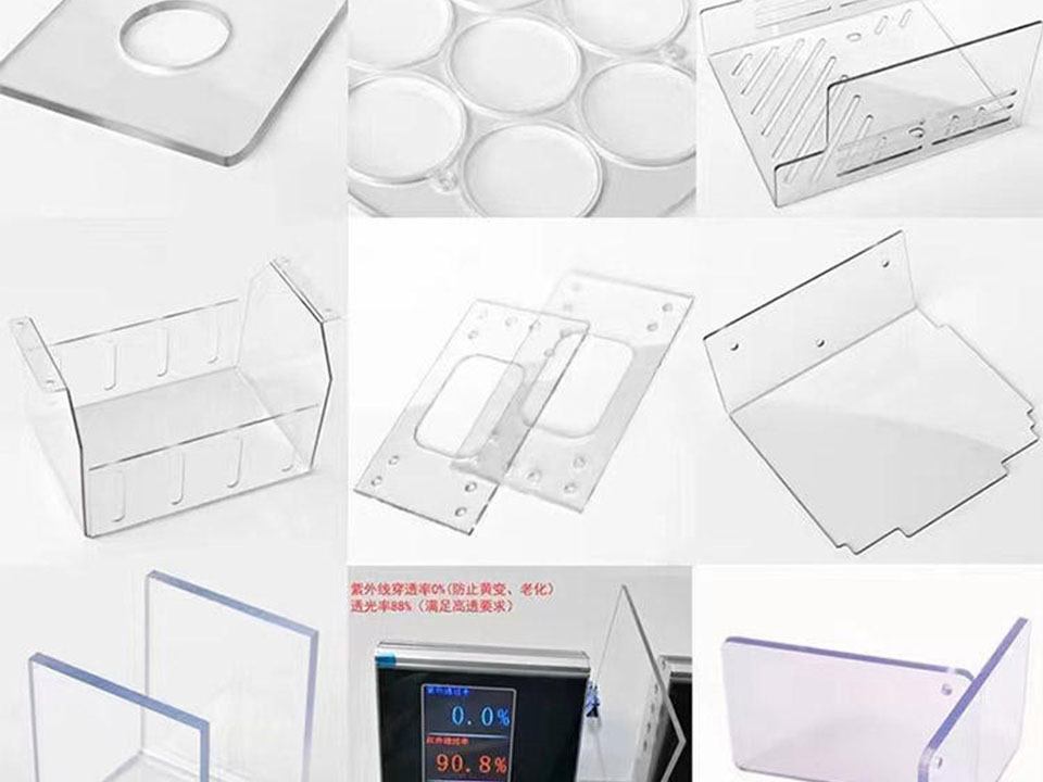 Acrylic Folded Parts Fabricated Shapes Transparent