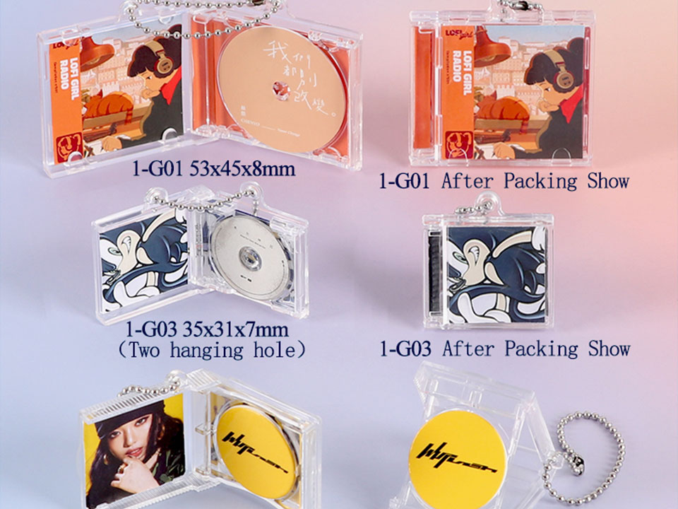 Mini Cassette Case Album Musical Keychain Case