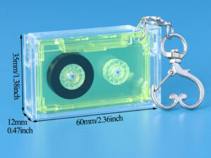 Mini Cassette Case Album Musical Keychain Case