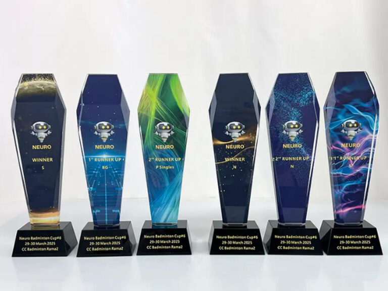 Souvenir Crystal Trophies Color Printing Crystal Trophy