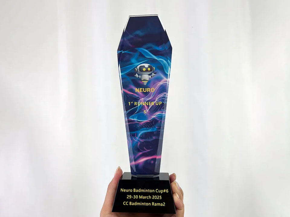 Troféus de cristal para lembranças Troféu de cristal com impressão a cores